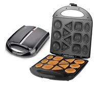 YQDDM Mini Waffle Biscuit Maker, Biscuit Machine 1400W Non-Stick Scones Maker Machine, Make 4 Different Shaped Pancakes, for Makes 13 Cookies, Double-Sided Heating