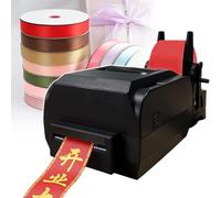 YQDDO Satin Ribbon Printer Machine 1/2/4 Row Digital Ribbon Printer 150 mm/s Label Printer Foil Stamping Printing Machine, Adjustable Width, Supports 50+ Languages for Wrapping(Single row)