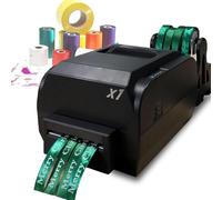 YQDDO Satin Ribbon Printing Machine, 1 Row/ 2 Row/ 4 Row Digital Ribbon Printer with Ribbon Holder, Stamping Printing Machine(Four rows)
