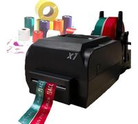 YQDDO Satin Ribbon Printing Machine, 1 Row/ 2 Row/ 4 Row Digital Ribbon Printer with Ribbon Holder, Stamping Printing Machine(Double row)