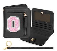 YQE Initial RFID Wallet Small Teen Girl Gifts Trendy Stuff Birthday Christmas Stocking Stuffer Gift Idea for Tween Daughter Granddaughter Niece 6 7 8 9 10 11 12 13 Year Old, Black, O