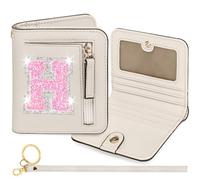YQE Initial RFID Wallet Small Teen Girl Gifts Trendy Stuff Birthday Christmas Stocking Stuffer Gift Idea for Tween Daughter Granddaughter Niece 6 7 8 9 10 11 12 13 Year Old, White, H