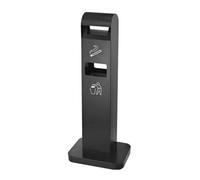 YQINQIN83B ashtrays for outside Baking Paint Vertical can be Fixed Outdoor Ash Column Smoking Area Trash can Iron Cigarette Butt Collection Black Square ashtray for outside patio