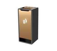 YQINQIN83B ashtrays for outside Stainless Steel Hotel Garbage Cans Lobby Vertical Square Ashtray Corridor Aisle Hotel Club Hall Special ashtray for outside patio(Black)