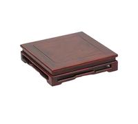 YQINQIN83B Vase Base Mahogany Red Acid Twig Ming Style Square Base Bonsai Vase Ornaments Display Base(Large)
