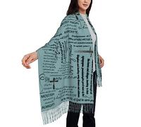 YQIUSM Prayer Shawls Healing Inspirational Scripture Bible Verse Religious Shawl Wrap Blanket Scarf, Multi, Large