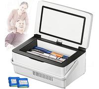 YQJY Insulin Cooler Box, LCD Display Medicine Cooler, Portable Car Refrigeration Case, 2-8℃ Drug Reefer Cooler Travel Case, for Travel and Home Use,4Battery