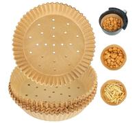 YQL 100PCS Disposable Air Fryer Liners 6.3inch for Single Basket 3.5L-6L