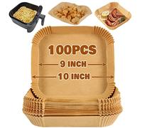 YQL 100pcs Large Air Fryer Liners Square 9Inch for Airfryer 7L-10L & Oven