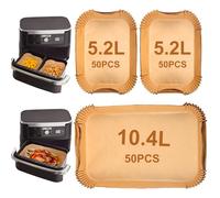 YQL 150PCS Air Fryer Liners for Ninja Foodi FlexDrawer AF500UKCP 10.4L