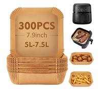 YQL 300PCS Disposable Air Fryer Liners 7.9Inch for Single Basket 5L-7.5L