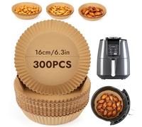 YQL 300PCS Round Air Fryer Liners Disposable 6.3 Inch for Basket 3.5L-6L