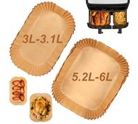 YQL Air Fryer Liners for Tefal Easy Fry 5.2L/3.1L, Philips Dual Basket