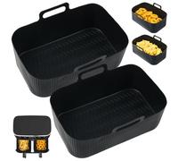 YQL Air Fryer Silicone Liners for Ninja Dual 7.6L/Tower/Instant Vortex