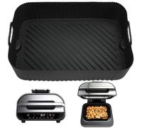 YQL Large Silicone Air Fryer Liner for Ninja Foodi Max Health Grill & Airfryer AG551UK, Reusable Air Fryer Liner | 29cm X 19.5cm X 7cm | Rectangular Airfryer Tray for Ninja Foodi Max with Probe