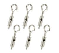 YQL Portable Hook & Eye Turnbuckle Tension for 1/16-3/32 Galvanized /304/316 Stainless Steel Cable Guide Wire Rope Light Hanging Suspension Accessories Pack-6