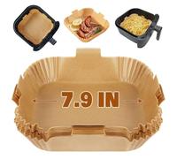 YQL Square Airfryer Liners 7.9inch for Ninja Max Pro 6.2L AF180UK/AF180UKCP