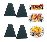 YQL Stackable Air Fryer Rack Accessories, 4pcs Silicone Feet for Round&Square Air Fryer Rack Increase the Space Between Layers Air Fryer Accessories for Air Fryer Rack/Grill Rack
