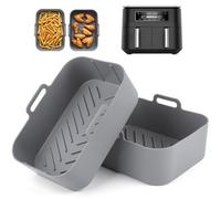 YQL Thickened Silicone Air Fryer Liner for Ninja Dual 7.6L/Salter Basket