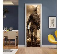 YQLKD 3D Door Sticker Wall Call Of Duty Door Stickers Wall Stickers Self-Adhesive Waterproof Removable