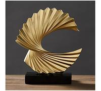 YQLKD Decoration Statue Resin Decoration Ornament Golden Line Twisted Statue
