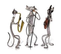 YQLKD Ornaments Statue Metal Wrought Iron Band Cat Decoration Crafts Furnishings
