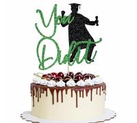 YQLXDHBD 1 Pcs You Did It Cake Topper,Congrats Grad, I am Done,Congrats Grad 2026 Graduation Cake Decorations,2026 Graduation Theme Boys Girls Graduate Party Supplies Black Green