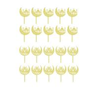 YQLXDHBD 20 Pcs Eid Mubarak Cupcake Toppers, Acrylic Moon Star Ramadan Kareem Cupcake Toppers,Umrah Mubarak Cake Topper, Eid Ramadan Mubarak Muslim Islam Eid al-Fitr Party Decorations