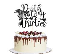 YQLXDHBD Death to My Thirties Cake Topper,Rip Thirties Decorations,Funeral Birthday Party Decor,Death to My Youth Cheer to 40 Years/Happy 40th Birthdays Party Decoration Supplies