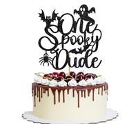 YQLXDHBD One Spooky Dude Cake Topper, My 1st Boo Day,The Spooky One, Ghost 1st Birthday, Bat Ghoul Halloween Theme 1st Birthday Baby Shower Party Decorations Supplies