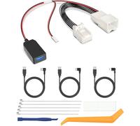 YQMAJIM DashCam Power Adapter,(10P TypeB)Compatible with Select Toyota,Lexus,Subaru Models with Auto Dimming Rearview Mirror,Built-in Hide USB to GPS Radar Dash Cam Charger Adapter Cable,Clean Install