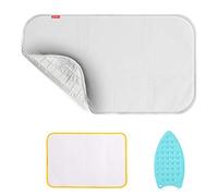 YQMAJIM Ironing Blanket Ironing Mat,Upgraded Thick Portable Travel Ironing Pad,Heat Resistant Pad Cover For Washer,Dryer,Table Top,Countertop,Ironing Board For Small Space Small（19 x 33 inch） Silver
