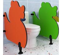 YQMHEZ Child Urinal Divider, Kindergarten Urinal Screen Toilet Partition, Partition Urinal Baffle Toilet Partition for Maximum Privacy (Color : Green A, Size : 60x80cmx3pcs)