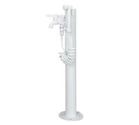 YQMHEZ Garden Water Column, White Freestanding Outdoor Waters Column, Dispenser Hydrant with Spray Gun Faucet, Round/Square Vertical Garden Water Column(23.6in/60cm)