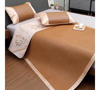 YQMHEZ Sum Mer Cool Bed Bamboo Mat, 2/3 Piece Set Breathable Home Cooling Mats, Bamboo and Rattan Woven Cooling Mat, Folding Air Conditioning Mats for Living Bedroom Floor(150 * 195cm)