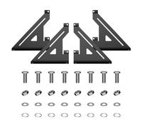 YQMRCZRF 2 Amp Amplifier Rack, Audio Rack, Rack Mount Amplifier for Droppin HZ Car Audio, Steel, Black Powder Coated, Bracket Mount, 24 Watts, Audio Equipment Rack