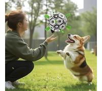 YQN® pet Toy Ball 6 Inch World Cup Dog Soccer Ball with Strap, Bite Resistant Durable Pet Training Toy, Self Play Birthday Gift for Small Medium Breed Border Collie Labrador Corgi Outdoor Use