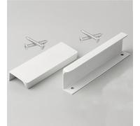 YQOLG87 Finger Edge Pulls with Screws,2Piece Modern Style Drawer Handles,Aluminum Alloy Wardrobe Knobs,for Home Office Kitchen Furniture Hardware,white-100cm/39.3in