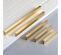 YQOLG87 Gold Aluminum alloy Drawer Pulls,Cabinet Pull Knobs,Bathroom Waterproof Handles Pulls,Wardrobe Door Handles,Modern Furniture Decorate Hardware,2 piece,110mm/4.3in