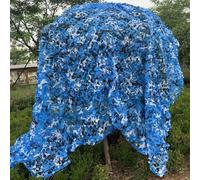 YQOLG87 Outdoor Camouflage Net,Ocean Camo Netting,Customizable Sunscreen Nets,2,3,4,5,6,7,8,9,10m,Double layer Oxford Fabric,for Decorations,Hunting,Camping,Car Cover,blue-1X6m(3 * 20ft)