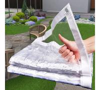 YQOLG87 Outdoor Clear Tarp With Grommets,Rainproof Tarpaulin Cover,Foldable Ground Camping Plastic Sheeting,Heavy Duty Waterproof Soft Glass Tarpaulin,Customizable,4x6m/13 * 19.7ft-A