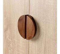 YQOLG87 Vintage Half-circle Drawer Handle,Semicircle Wooden Pull Handle,Half Moon Closet Door Pull Knobs,for Cupboard Cabinet Home Office Kitchen Furniture-2piece,102mm/4in