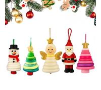 Yqooup 5 Pack DIY Button Christmas Ornament Kit, Christmas Button Ornament Making Set, Creative ChristmasCraft Set With Snowman/Santa/Angel/tree, Make Your Own Tree Decorations, For Craft Enthusiasts