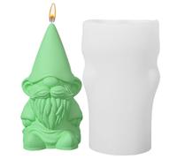 Yqooup Dwarf Candle Mold,3D Silicone Gnome Molds for Candle Making - DIY Christmas Dwarf Mold, Home Decor Holiday Gnome Molds, Cute Silicone for Making