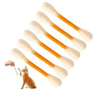 Yqooup Giant Cotton Swab Cat Toys With Catnip 6 Pack, Durable Felt Kitten Teething Chew Sticks, Interactive Kitty Kickers For Indoor Boredom Relief, Tough Teeth Cleaning Toy For Cats & Kitten Gift