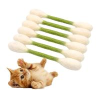 Yqooup Giant Cotton Swab Cat Toys With Catnip 6 Pack, Durable Felt Kitten Teething Chew Sticks, Interactive Kitty Kickers For Indoor Boredom Relief, Tough Teeth Cleaning Toy For Cats & Kitten Gift