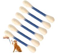 Yqooup Giant Cotton Swab Cat Toys With Catnip 6 Pack, Durable Felt Kitten Teething Chew Sticks, Interactive Kitty Kickers For Indoor Boredom Relief, Tough Teeth Cleaning Toy For Cats & Kitten Gift