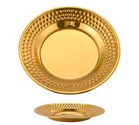Yqooup Stainless Steel Dinner Plates,Serving Tray Dining Dishes - Stainless Steel Childrens Plates,for Family Friends Adults Men Women Home Indoor Kitchen Event