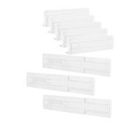 Yqqhrbm 8 Pieces Drawer Divider Adjustable Dresser Separator Expandable Utensil Organizer Material Suitable for Home Bedroom Office Kitchen Hotel, White