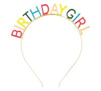 YQQYG 1 Pcs Birthday Girl Headband, Princess Crown, Multicolour, One Size (Fits Head Circumference 58-60 cm / 22.8-23.6 inches), Perfect for Girls Birthday Parties